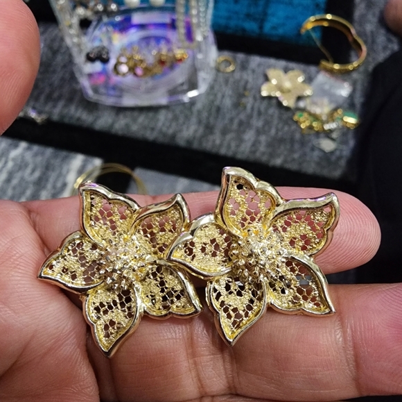 Earrings and Brooch set - Picture 4 of 6